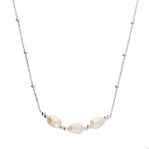 TRIO BEADED PEARL NECKLACE