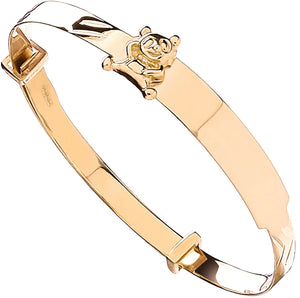 Expandable Baby ID Bangle With Teddy