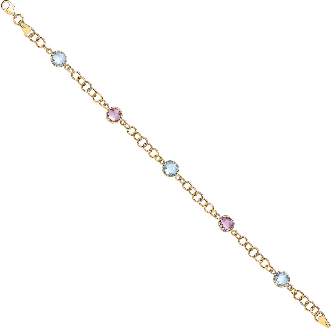 Amethyst & Blue Topaz Bracelet